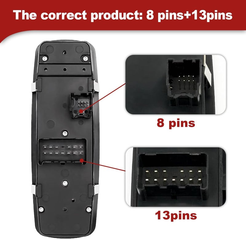 Hsbang Power Window Switch Compatible with 2009-2010 Journey,2007-2011 Nitro,2008-2012 Liberty 4602632AC, 4602632AD,4602632AE, 4602632AF, 4602632AG,4602632AH - Image 3
